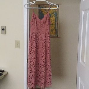Lace A Line Midi Dress